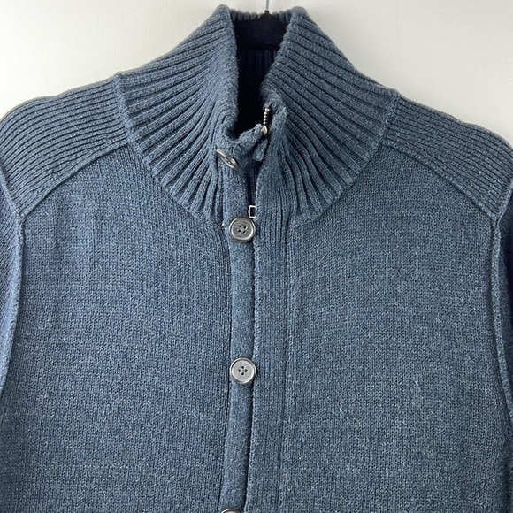 Men's Banana Republic Factory  Mock Neck Navy Blue Sweater - Picture 7 of 10